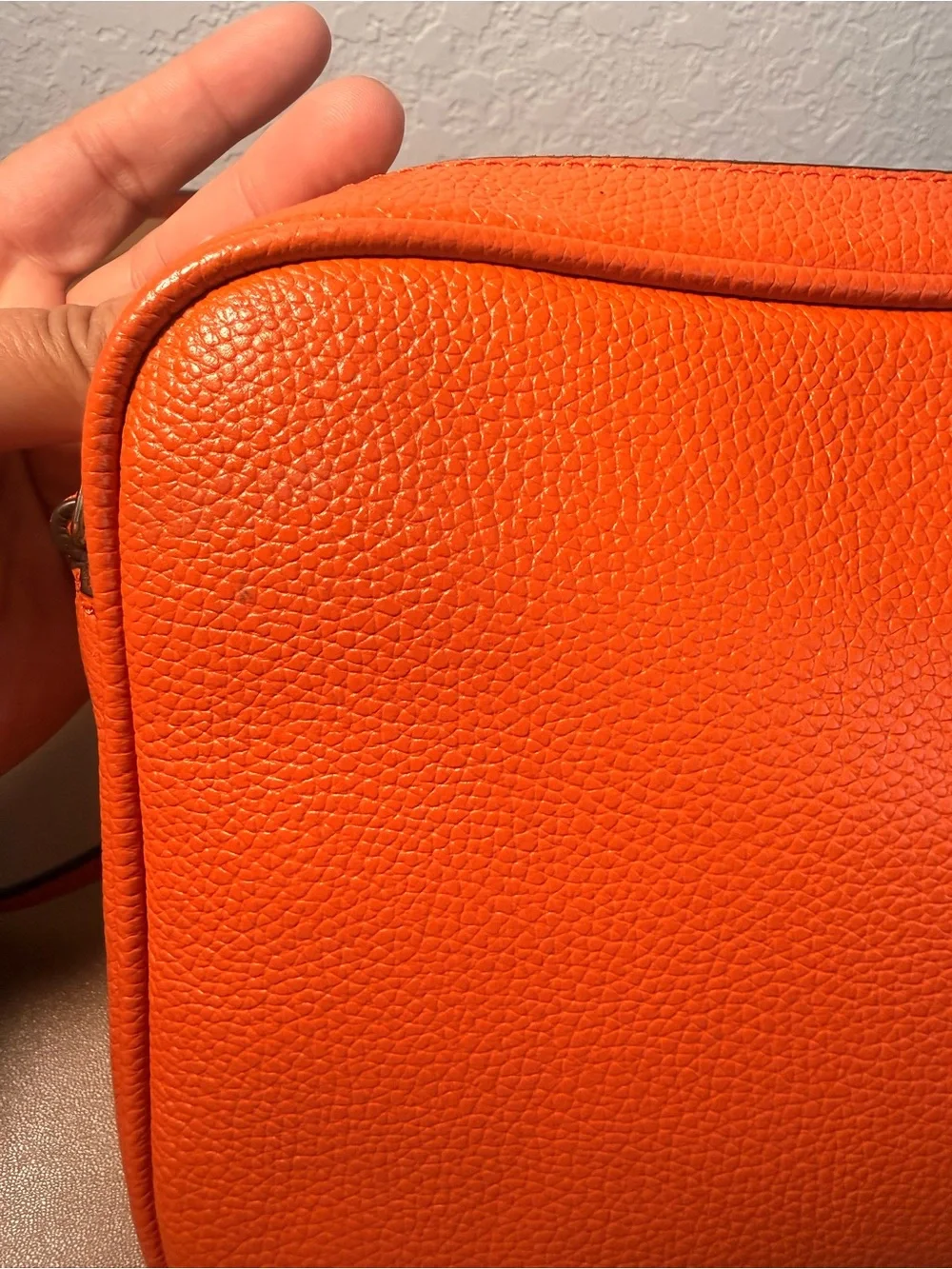 Michael Kors Orange Crossbody Camera Bag with Gold Logo